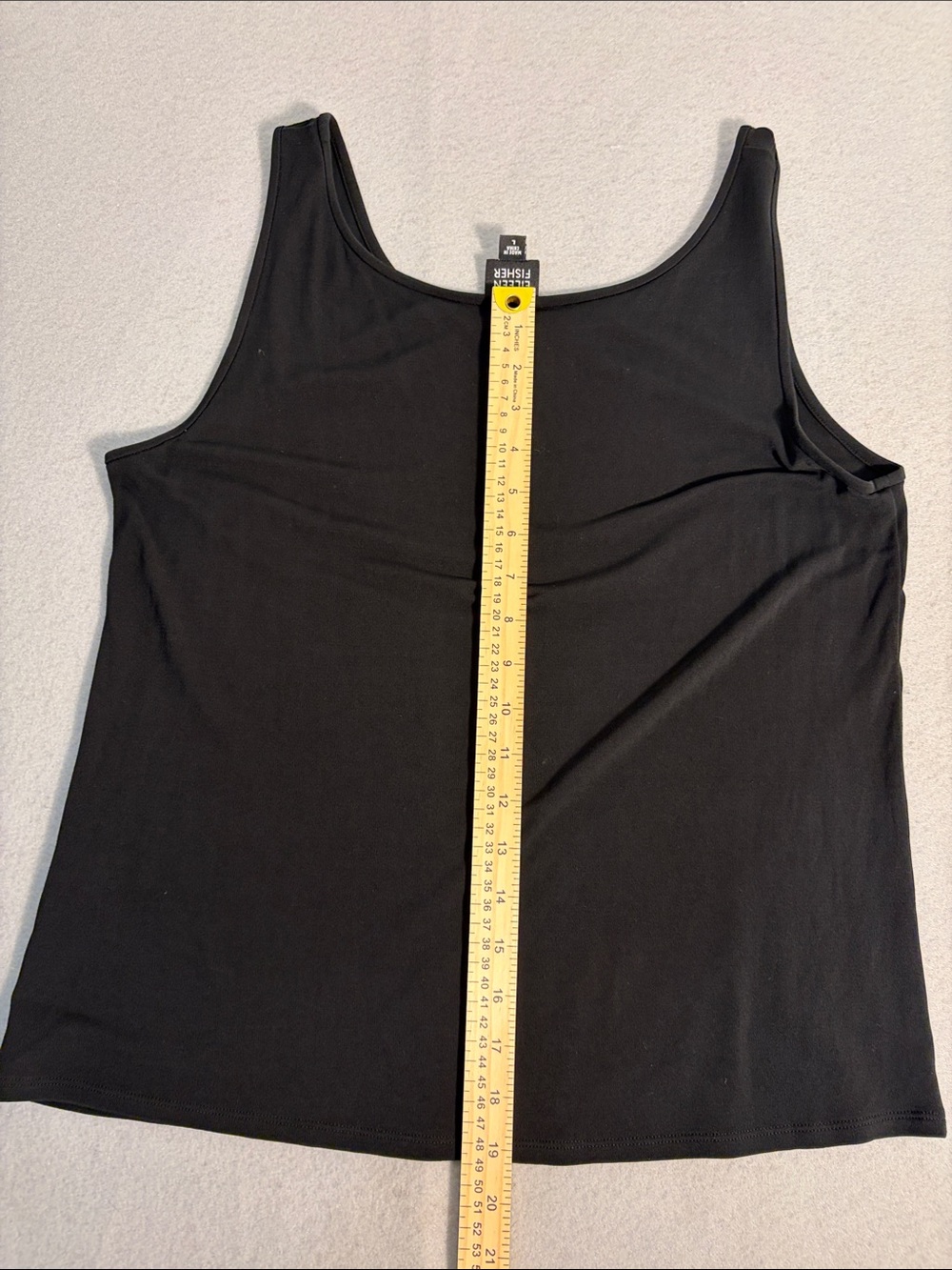 Eileen Fisher Black Relaxed Scoop Neck Tank - Picture 7 of 7